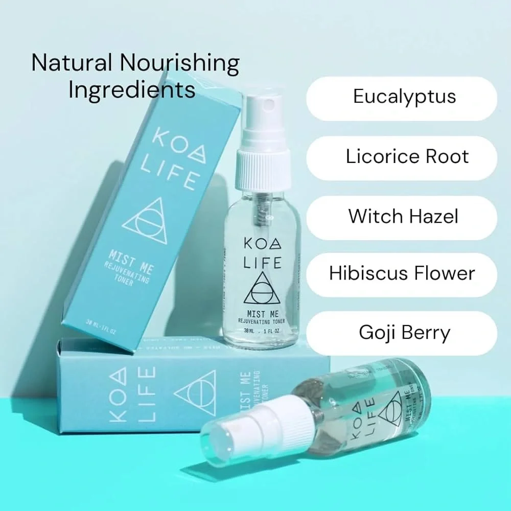 NIB KOA LIFE Mist Me Rejuvenating Toner 1oz Hydrating Facial Mist Witch Hazel